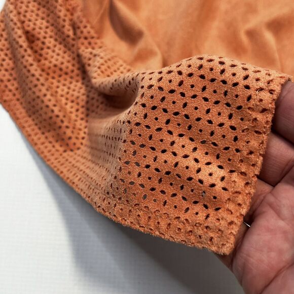 Chicos Blazer Womens Size 1 Medium Open Face Autumn Orange Waterfall Jacket Fall - Picture 9 of 10